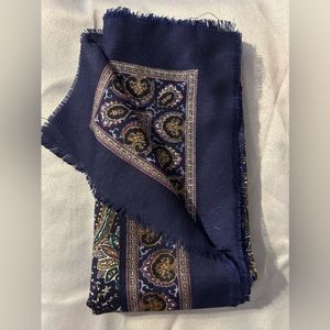Blue paisley scarf